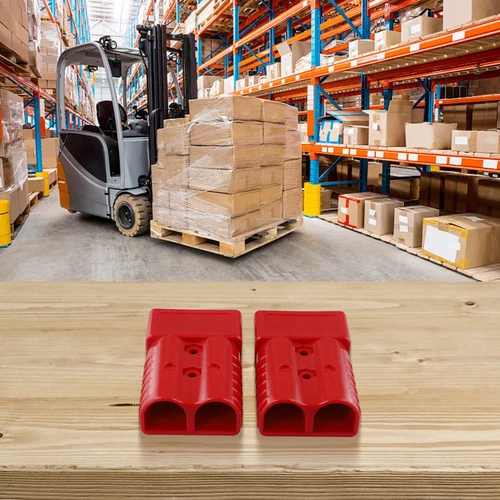 Sicheres Laden mit 350AMP Gabelstapler Batterie Stromanschluss grau und rot - Bild 5 von 36