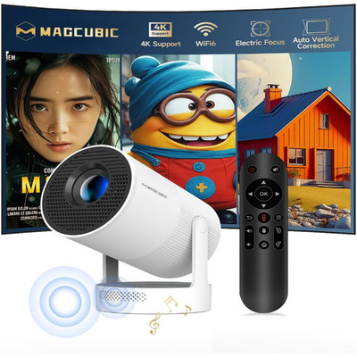 Smart Projektor WiFi 6 4K Mini Beamer 5W Lautsprecher 26