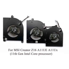 New CPU GPU Fan for MSI Creator Z16 A11UET A11UE A11Ux 11th Gen Intel PN:MS-1571
