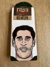 NFLPA Green Bay Packers Socks Aaron Rodgers Freaker Football M 4-13/W 6-14 