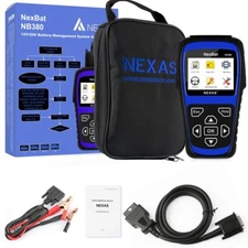 NEXAS NB380 12V Battery Tester Charging Cranking Test & Registration Scan Tool