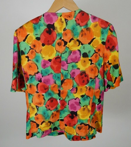 Richie Freeman for Teri Jon Linen Top/Silk Skirt 100% Size 10 - Picture 7 of 8