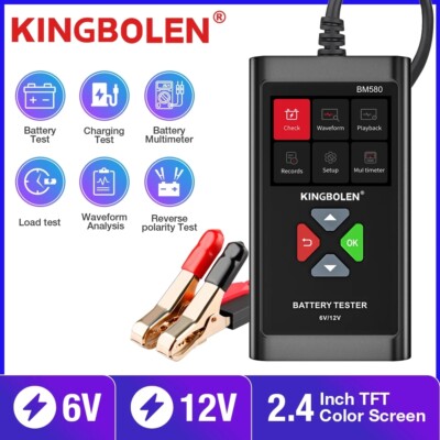 BM580 Car Battery Tester 6V 12V Load Analyzer Charging Cranking Test 2000CCA 