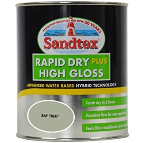 Sandtex Rapid Dry Plus High Gloss Paint Exterior Wood & Metal 750ml All