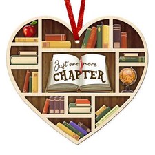 Gifts for Book Lovers, Christmas Ornaments - Book Decor, Christmas, Birthday Gif