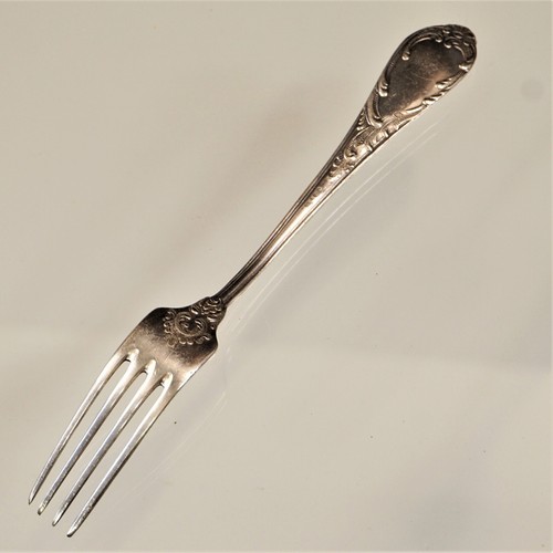 Antique Fork Silverplate Non US Unidentified Pattern Maker - Picture 4 of 11