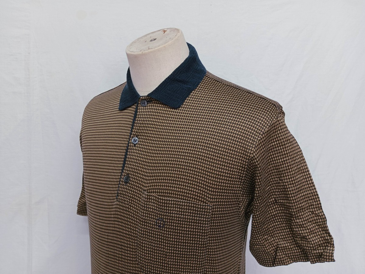 dunhill Made in Italy Multicolor Check Mercerized Knit Cotton Mens 