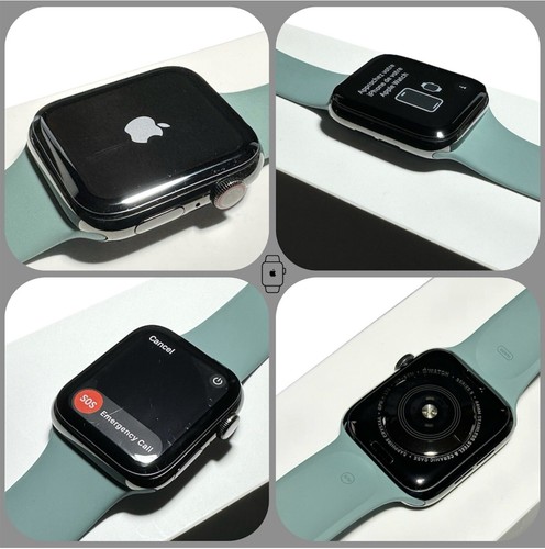 ⌚️Apple Watch Séries 5-Acier Inoxydable GPS+ Cellulaire,Sidéral S/M-M/L 44mm📱 - Photo 3/6