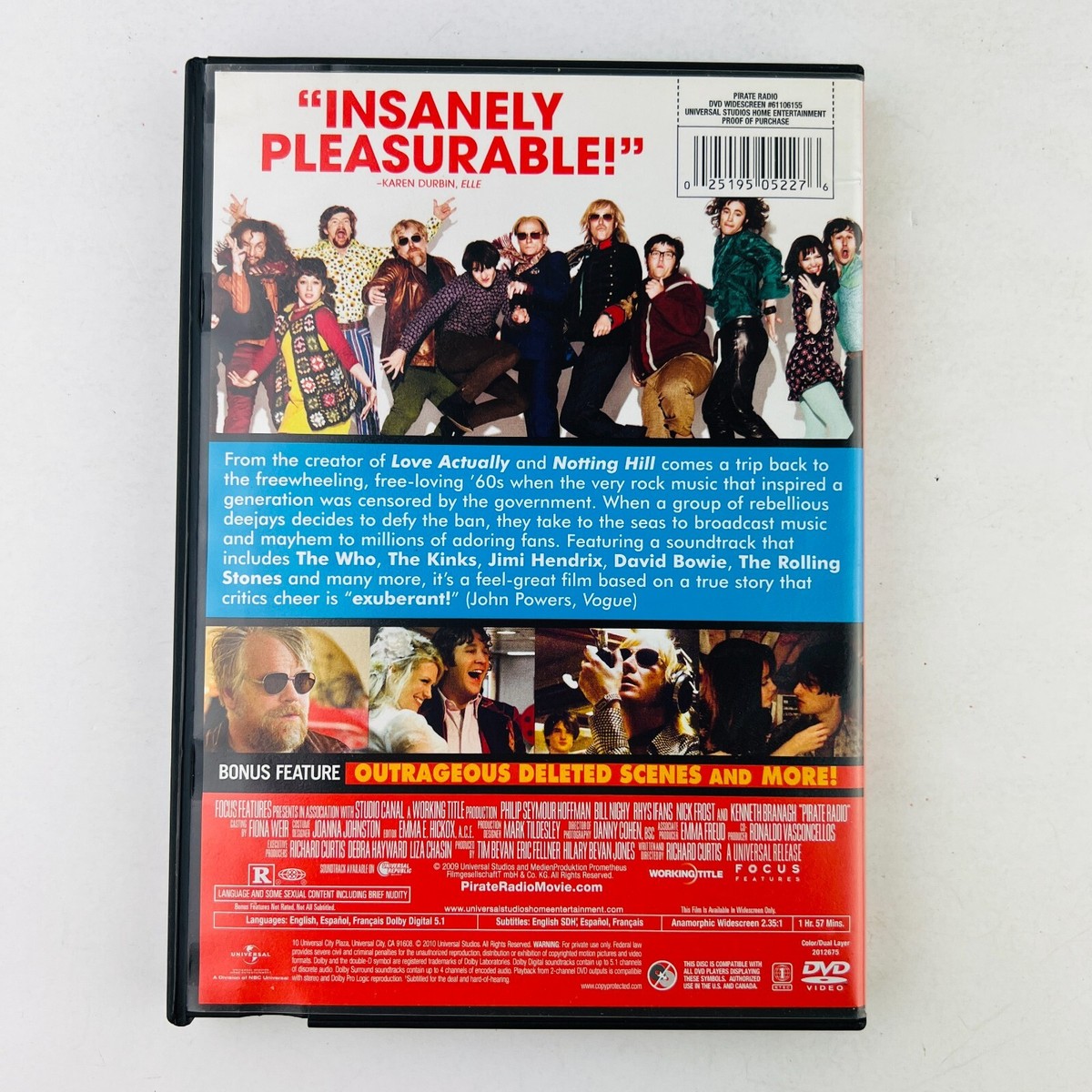 Pirate Radio DVD Philip Seymour Hoffman, Bill Nighy, Rhys Ifans