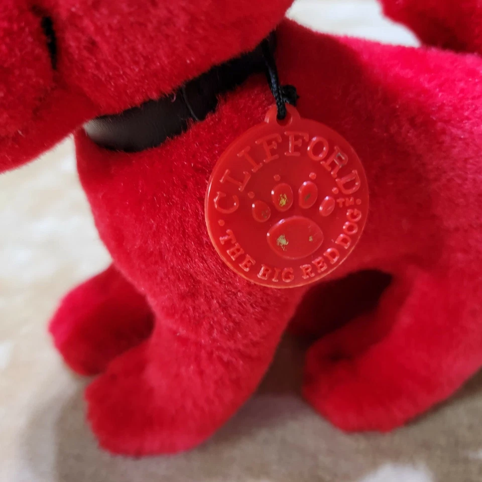 Juguete de peluche CLIFFORD THE BIG RED DOG 2002 Scholastic Side Kicks 8" ¡SOPORTES! Foto 4 de 4