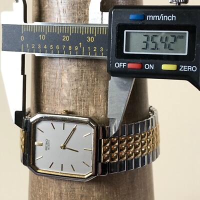 Vintage Seiko Men 7N00-5161 Two Tone Expansion Band 26mm Quartz