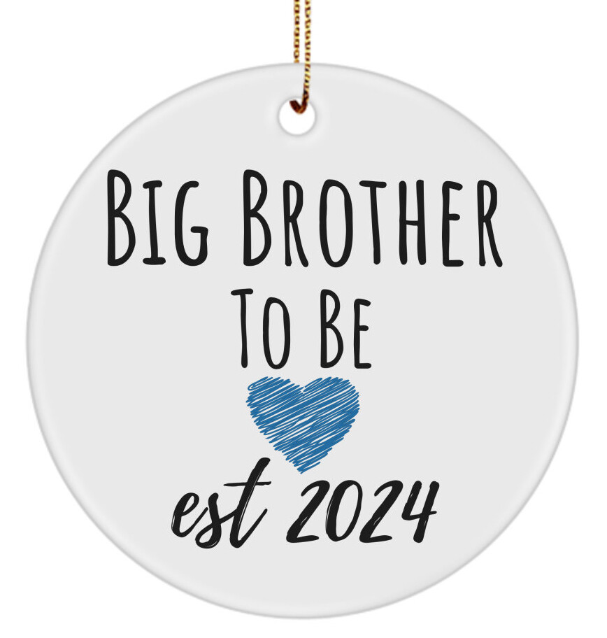 Big brother to be ornament gift ideas for new bro baby announcement reveal