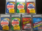 1986 1987 1988 1989 1990-1992 Topps Wax Pack Lot 7 Graded Unopened Encapsulated