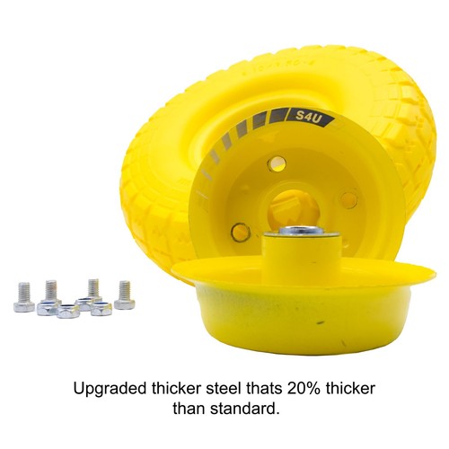Puncture Proof Sack Truck Wheels 2 x 10" Trolley Tyre 2 Split Pins Heavy Duty - Picture 10 of 11