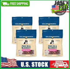 4 Pack Golden Rewards Air- Dried Jerky Treats Pigs in a Blanket for Dogs, 16 oz