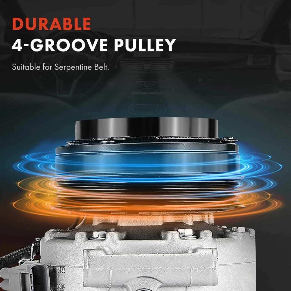 Compresor de aire acondicionado para Ram ProMaster 1500 2014-2017 ProMaster 2500 3,0 L 7SBH17C Foto 4 de 4