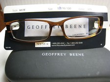 GEOFFREY BEENE EYEGLASS FRAMES Style WHIM in BROWN 53-16-135 W/ Case