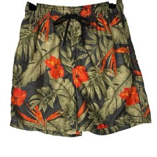 Burnside Tropical Swim Trunks Shorts Size Small 3 Pockets Mesh Briefs Floral