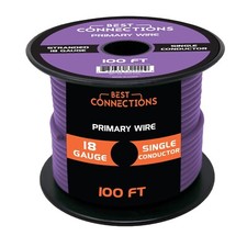 18 Gauge Car Audio Primary Wire 100ft  Purple   Remote, Power/Ground Electrical