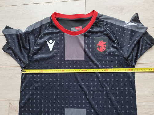 Gr. L Erwachsene Georgien Nationalmannschaft Fußball Trikot Macron Auswärtstrikot - Bild 12 von 12