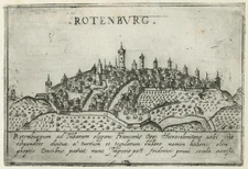 Map "Rothenburg ob der Tauber" (Germany) Francesco Valegio-D. Rascicotti, c.1598