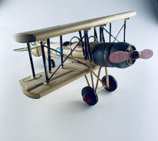 Blechflugzeug Doppeldecker / Deko / Modellflugzeug / Retro / Flugzeugmodell