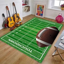 Football Rug for Boys Room 3'x5' Non Slip Football Field Rug,Boys Rugs for Be...