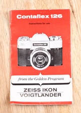 ZEISS CONTAFLEX 126 INSTRUCTION BOOK/205361