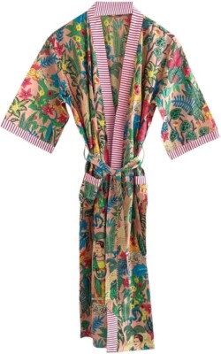 silk cotton dressing gown Mens Cotton Silk Dressing Gown