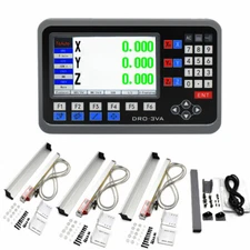 2/3/4/5 Axis DRO Digital Readout + Linear Glass Scales Set 4"-40" Milling Lathe