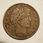 1913 **D** BARBER HEAD SILVER HALF DOLLAR ***NICE COIN*** FREE SHIPPING! X7470