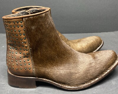 Marco Deli Men s Boots EU 42 USA 9 Brown Zip Ankle Boots