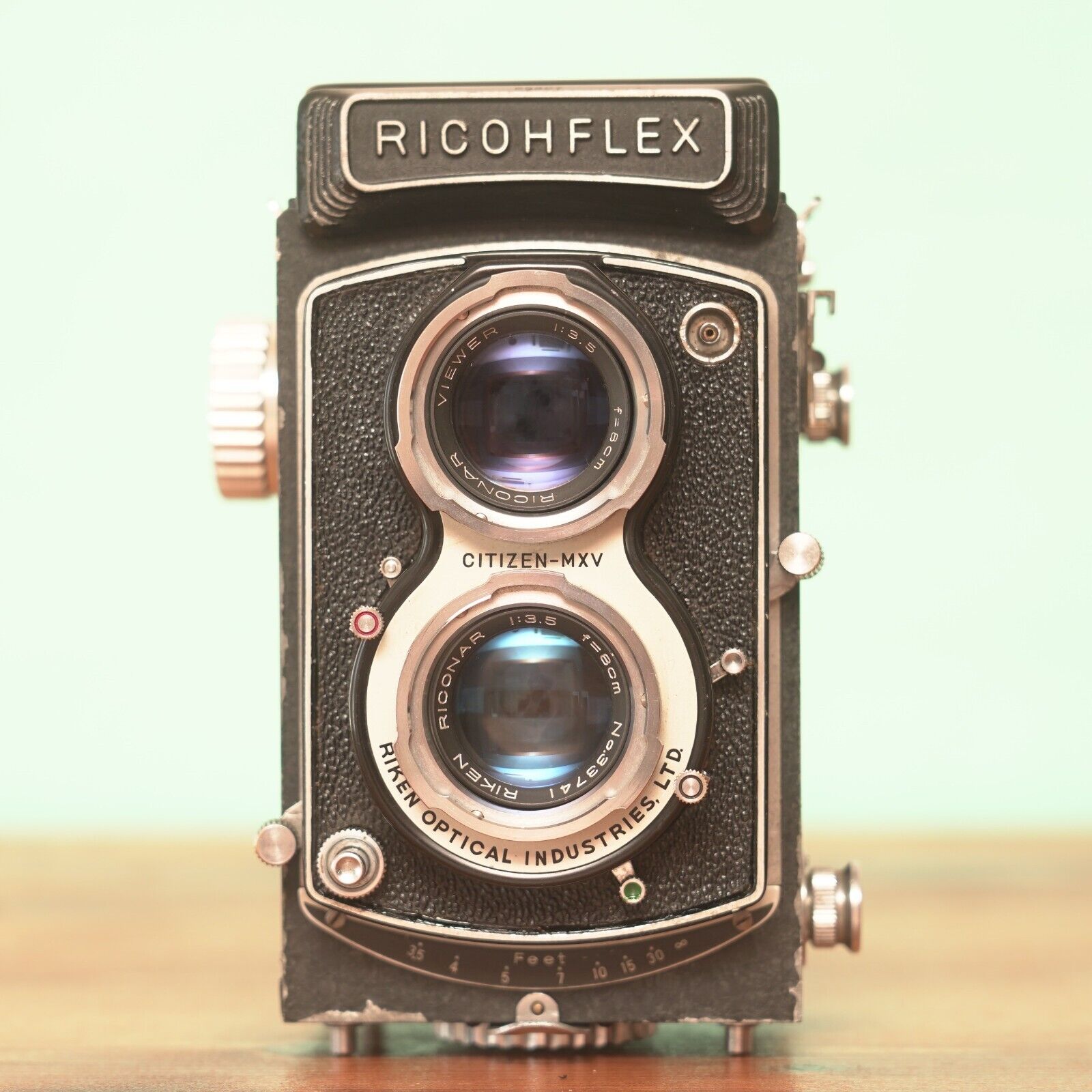 RICOH RICOHFLEX DIA 6x6 TLR FILM CAMERA CITIZEN-MXV 80mm f3.5 from 