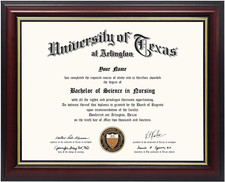 Solid Wood Diploma Degree Frame for 8.5x11 Certificates,Cherry Finish