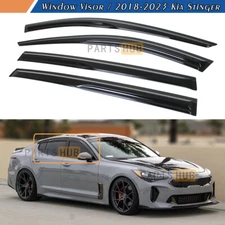 For 2018-2023 Kia Stinger KDM Wavy Mugen Style Window Visor Rain Guard Deflector