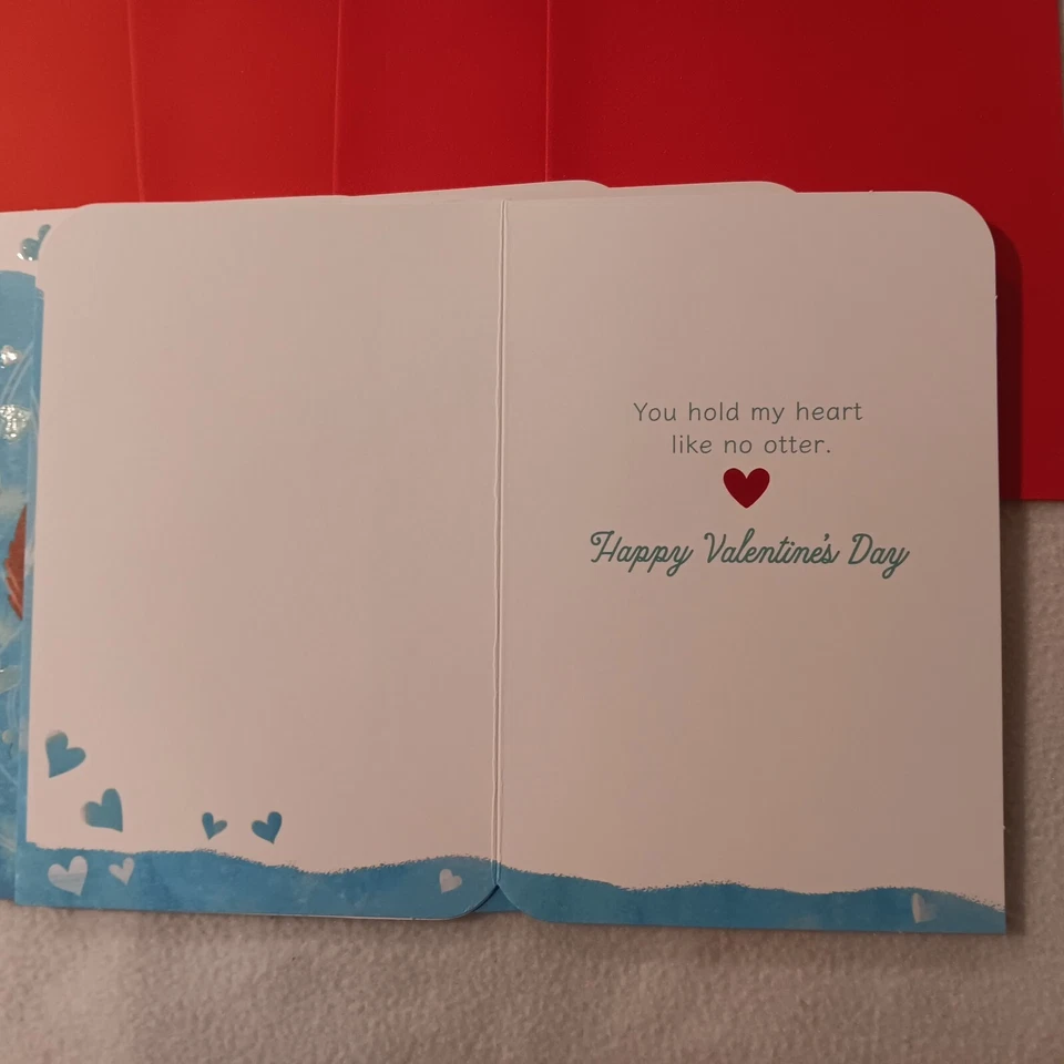 Hallmark Otter Hold My Heart (4) Valentines Day Cards With Envelopes - Image 3 of 4