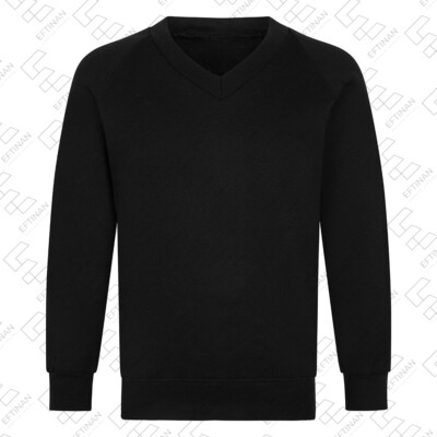 Kinder V-Ausschnitt Sweatshirt Unisex Premium Raglanärmel Schuluniform Größe UK