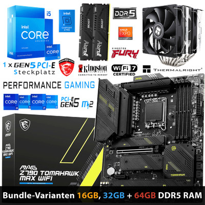 PC Bundle / Intel 13600KF / MSI MAG Z790 Tomahawk Max WIFI / 16, 32, + 64GB DDR5
