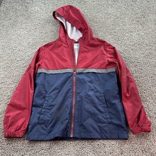 Old Navy Jacket Boys Extra Large Blue Red Colorblock Full Zip Windbreaker 