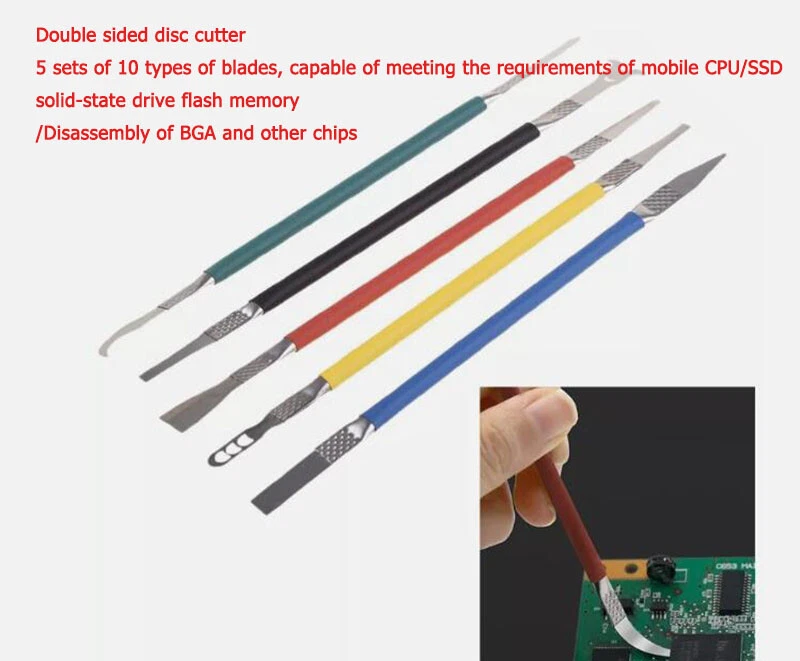 5Pcs PCB Mobile Phone Motherboard Chip Repair Edge Glue Removal Scraper Tool - Image 4 of 4