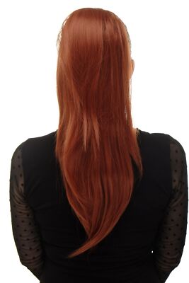 Haarteil: voluminös glatt Zopf Mini-Butterfly-Klammer Kupferrot 60cm WK06-350