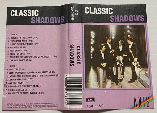 The Shadows Classic Shadows Music Cassette Tape TCAX 701529 Axis 1989 - Picture 12 of 24