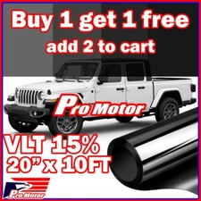 15% VLT 20" 10ft Window Tint Film Roll Uncut Office Car Home Commercial 2022