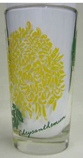 Chrysanthemum Peanut Butter Glass Glasses Drinking Kitchen Mauzy 43-4