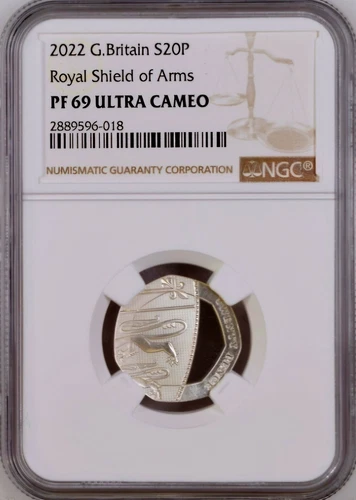 2022 Great Britain Silver 20 Pence Proof NGC PF69 From Silver Set