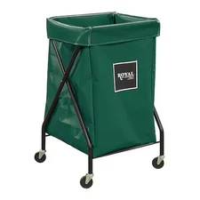Royal Basket Trucks G06-Eex-Xfa-3Onn X-Frame Cart, 6 Bu, Green Vinyl