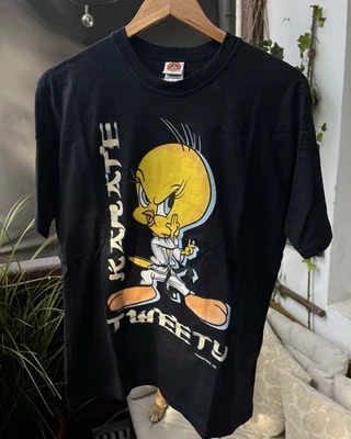 Looney Tunes Tweety T-Shirt | Vintage 90s | Schwarz | Gr. M - Bild 1 von 4