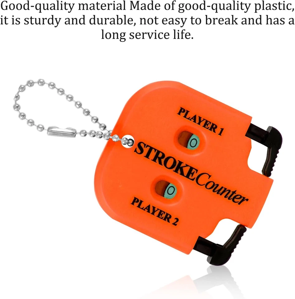 Contador de golpes de golf de 2 piezas, mini marcador para 2 jugadores con llavero Foto 3 de 4