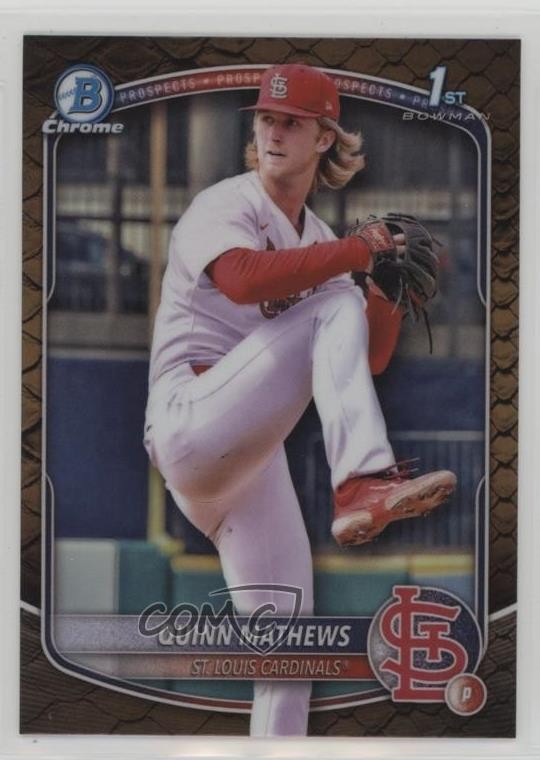 2025 Bowman Chrome Prospects Reptilian Refractor Quinn Mathews #BCP-25