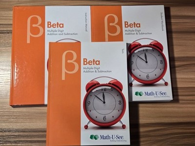 Math-U-See Beta Student Workbook - Tests - Instruction Manual Add & Subtract